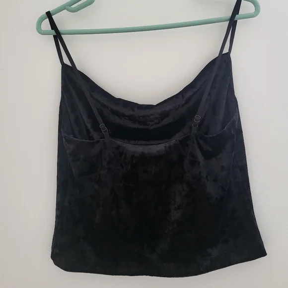 Club Monaco Crushed Velvet Cowl Neck Cami - Picture 2 of 8